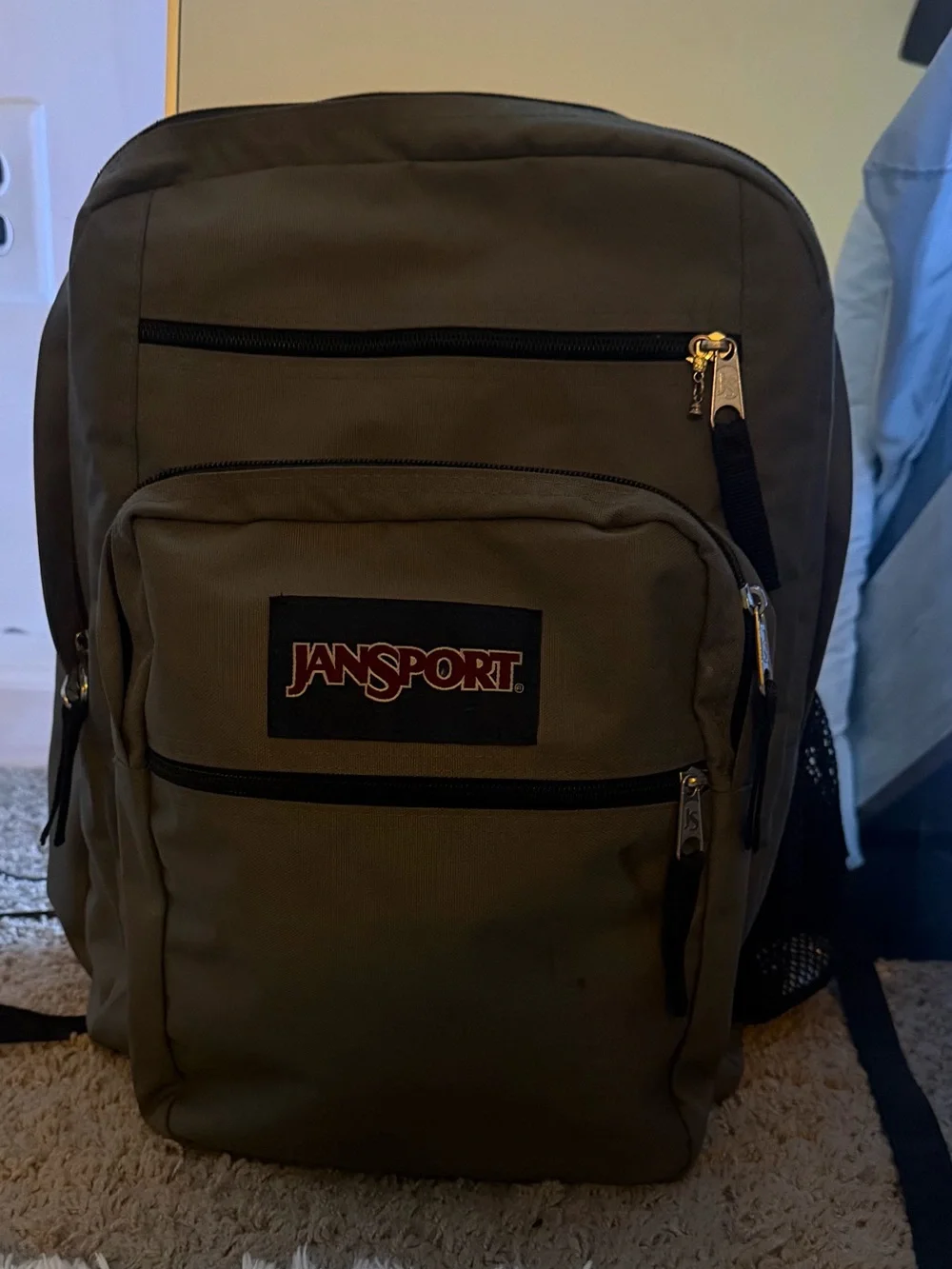 Jansport Grey Backpack with Black Accents